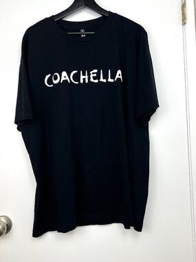 Coachella X H&M Unisex Cotton Blend T Shirt size XL Black&White Festival Summer